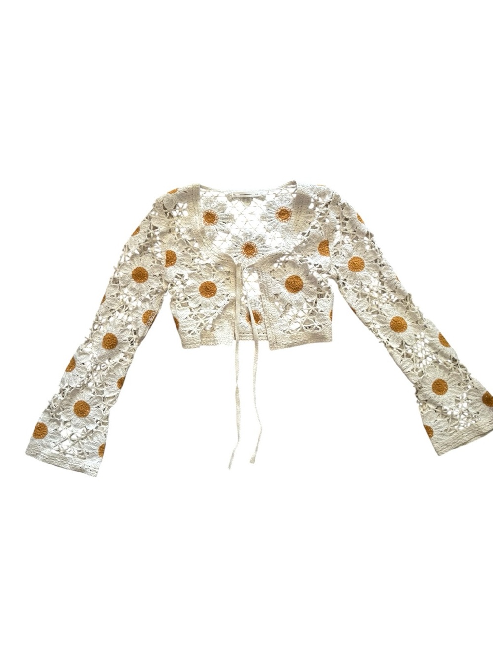 Moon & Madison Crochet Daisy Crop Top Size Extra Small (XS)